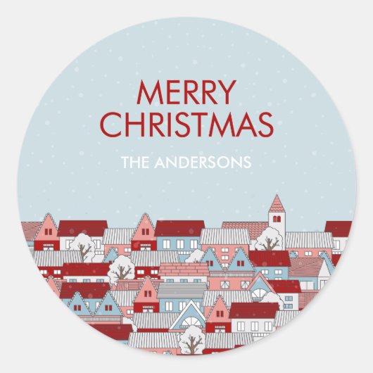 Kerstdorpsfeestdag Stickers (Voorkant)