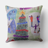 Kerstdorpslang Kussen (Achterkant)