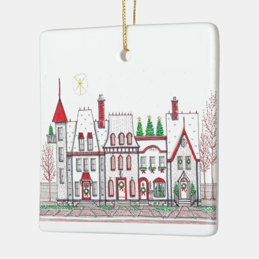 Kerstdorpswinkels Keramisch Ornament (Links)