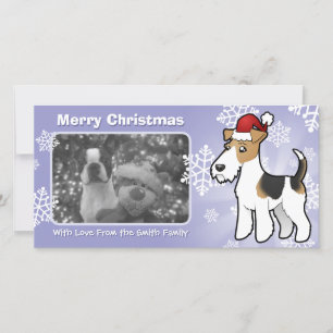 kerstdraad Fox Terrier Feestdagenkaart