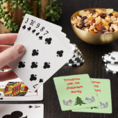 Kerstdraad Versierende Eekhoorns Aangepast Pokerkaarten (Insitu)