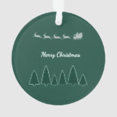 Kerstdraai Familie Ronde Gloed Ornament (achterkant)