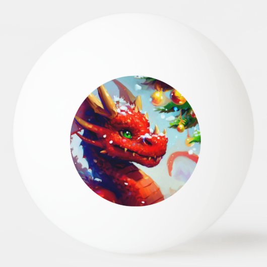 Kerstdraak (2) pingpongbal (Voorkant)