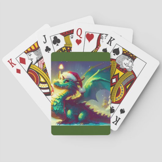Kerstdraak (3) pokerkaarten (Achterkant)