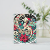 Kerstdraak Briefkaart (Staand voorkant)