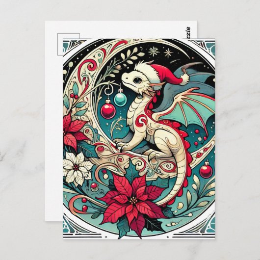 Kerstdraak Briefkaart (Voorkant / Achterkant)