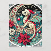 Kerstdraak Briefkaart (Voorkant)