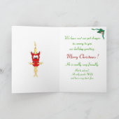 Kerstdraak Feestdagen Kaart (Binnen)