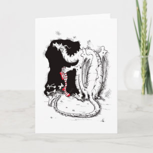 Kerstdraak Feestdagen Kaart
