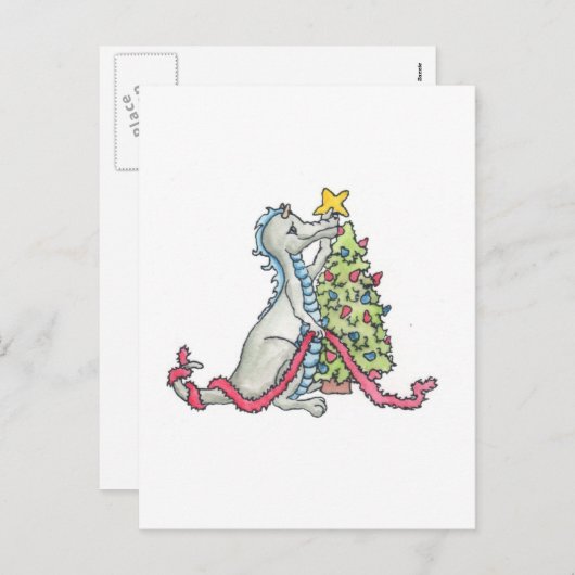 Kerstdraak Feestdagenkaart (Voorkant / Achterkant)