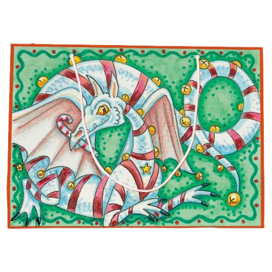 Kerstdraak Large Cadeautasje (Achterkant)