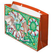Kerstdraak Large Cadeautasje (Achterkant Gekanteld)