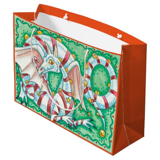 Kerstdraak Large Cadeautasje (Achterkant Gekanteld)