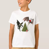 Kerstdraak Mythische vakantieboom T-shirt (Voorkant)