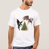 Kerstdraak Mythische vakantieboom T-shirt (Voorkant)