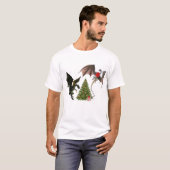 Kerstdraak Mythische vakantieboom T-shirt (Voorkant volledig)