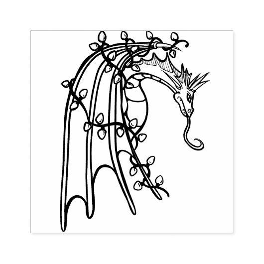 Kerstdraak Rubberstempel (Afrduk)