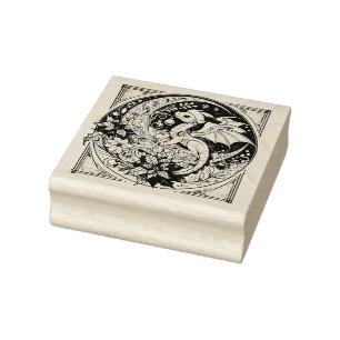 Kerstdraak Rubberstempel