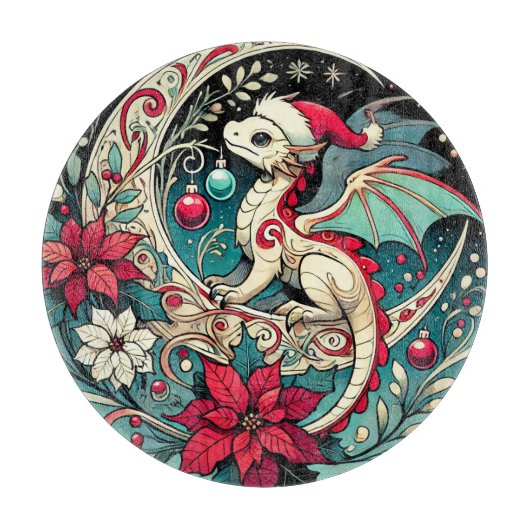 Kerstdraak Snijplank (Voorkant)