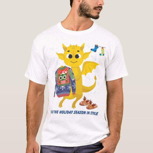 kerstdraak t-shirt (Voorkant)