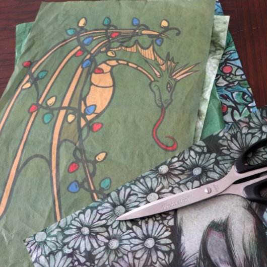 Kerstdraak Tissuepapier