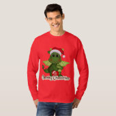 Kerstdraak Vakantiek cartoon t-shirt (Voorkant volledig)
