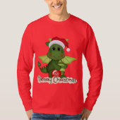 Kerstdraak Vakantiek cartoon t-shirt (Voorkant)