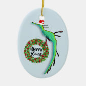 kerstdraak Zee Keramisch Ornament (Voorkant)