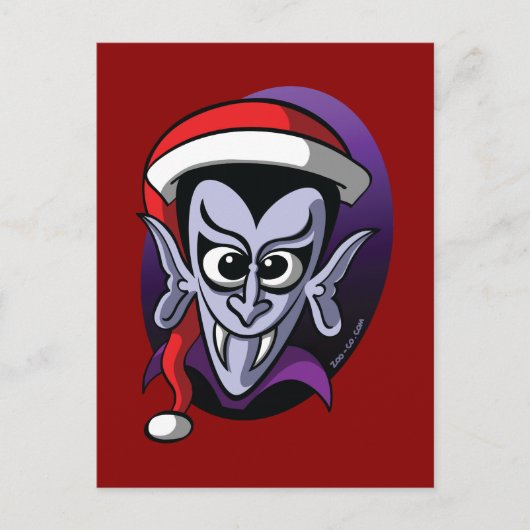 Kerstdracula Feestdagenkaart (Voorkant)
