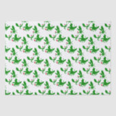 Kerstdraken in Santa Hats Leuke vakantie Tissuepapier (Voorkant)