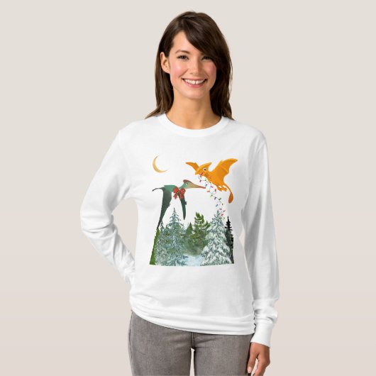 Kerstdraken T-shirt (Voorkant volledig)