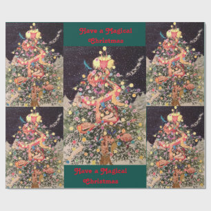 kerstdrakenboom, 30 x 15-inch omslagpapier cadeaupapier