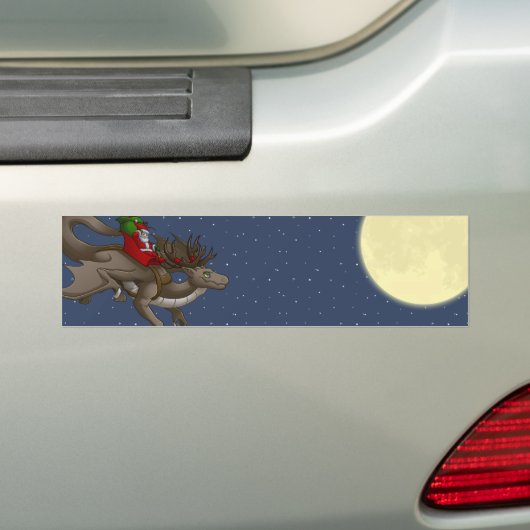 kerstdrakenBumpersticker Bumpersticker (Op auto)