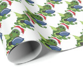 Kerstdrakenfeestdag, cartoon voor het verpakken va cadeaupapier (Rol Hoek)