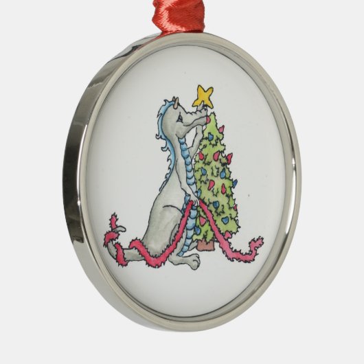 kerstdrakenversiering metalen ornament (Rechts)