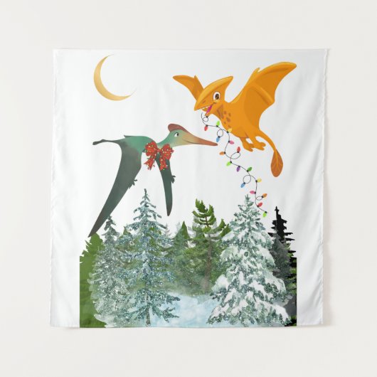 Kerstdrakenwandtapijt Wandkleed (Voorkant)