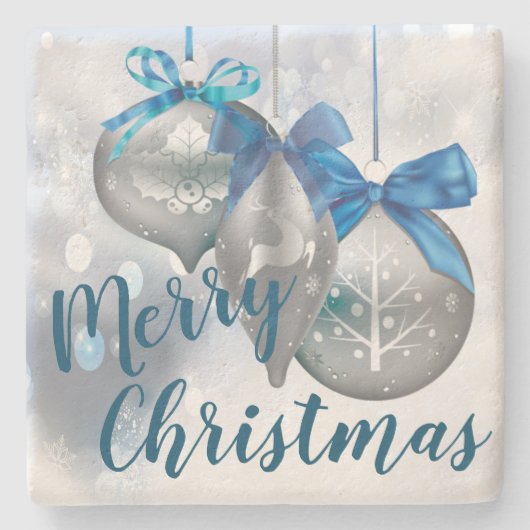 Kerstdrank Kasters voor sierdoeleinden Winter Snow Stenen Onderzetter (Voorkant)