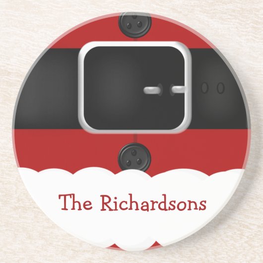 kerstdrankje voor de kerstdrank voor de kerstman zandsteen onderzetter (Voorkant)