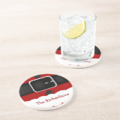 kerstdrankje voor de kerstdrank voor de kerstman zandsteen onderzetter (Zijkant)