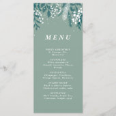 Kerstdrankjeskaart met Eucalyptus-illustratie Menu (Voorkant)