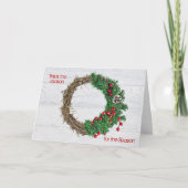 Kerstdreet met doornenkop feestdagen kaart (Voorkant)