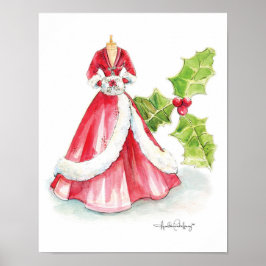 Kerstdress 11x14 van Heather French Henry Poster