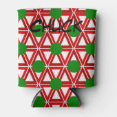 Kerstdriehoek Quilt Blikjeskoeler (Voorkant)