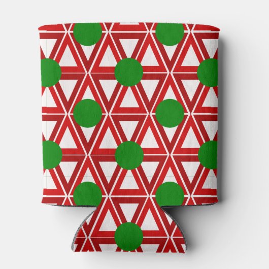 Kerstdriehoek Quilt Blikjeskoeler (Achterkant)