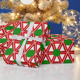 Kerstdriehoek Quilt Cadeaupapier