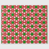 Kerstdriehoek Quilt Cadeaupapier (Vlak)