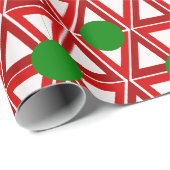 Kerstdriehoek Quilt Cadeaupapier (Rol Hoek)