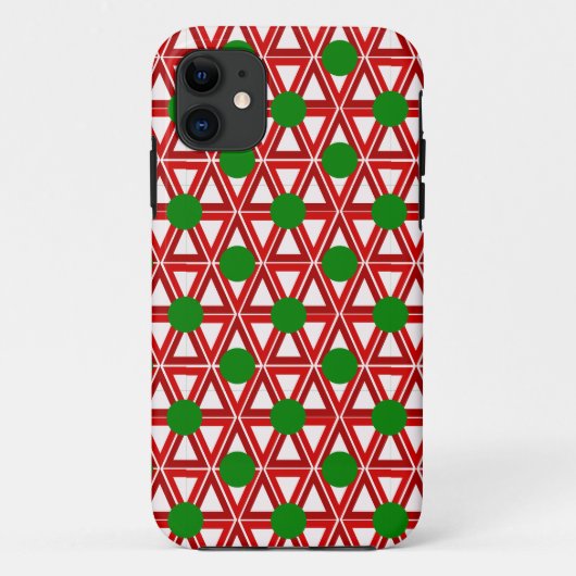 Kerstdriehoek Quilt Case-Mate iPhone Case (Achterkant)