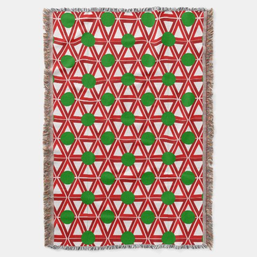 Kerstdriehoek Quilt Deken (Voorkant Verticaal)