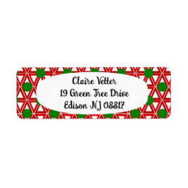 Kerstdriehoek Quilt Etiket